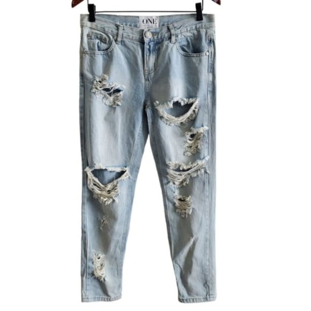 One Teaspoon Medium Rise Awesome Baggies Jeans Size 25